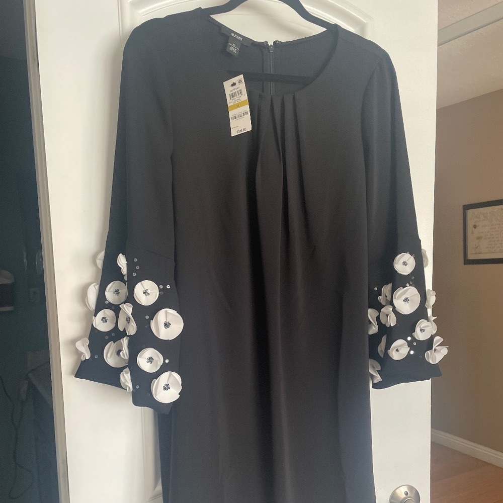 Alfani Black embellished sleeves
